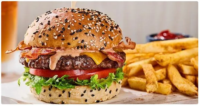 This burger comes with a choice of one side and is perfect for those who love a classic burger.