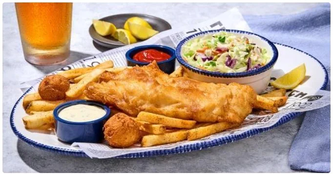 Red Lobster Fish and Chips is a classic dish featuring crispy.