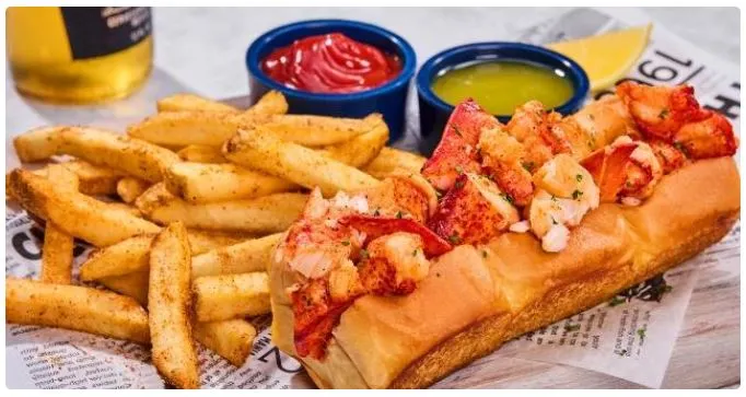 Crispy Lobster Flatbread appetizer dish.